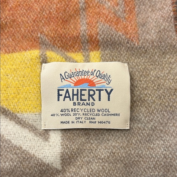 Faherty Multicolor Geometric Scarf - Picture 2 of 6
